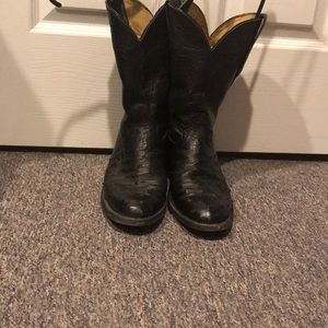 Cowtown boots.  Ostrich leather.
